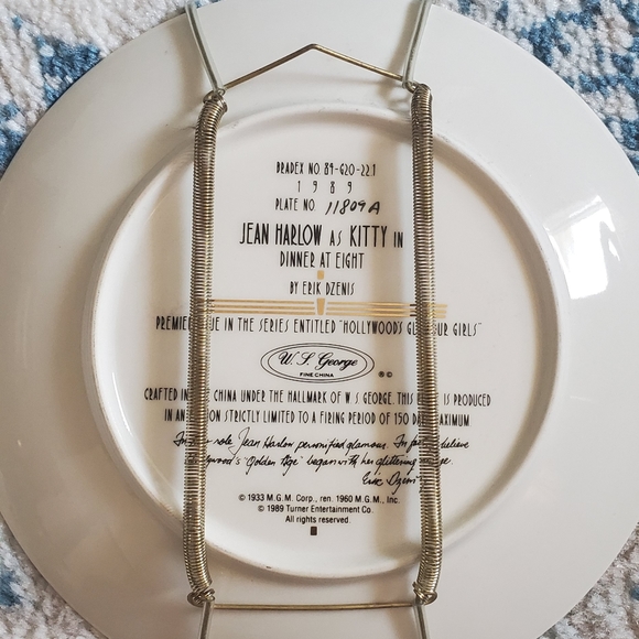 WS George Jean Harlow Decorative Plate - Picture 3 of 4